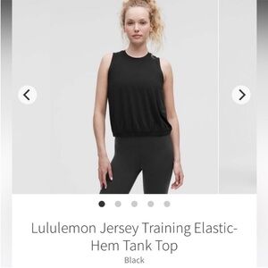 EUC Lululemon Jersey Training Elastic-Hem Tank Top
